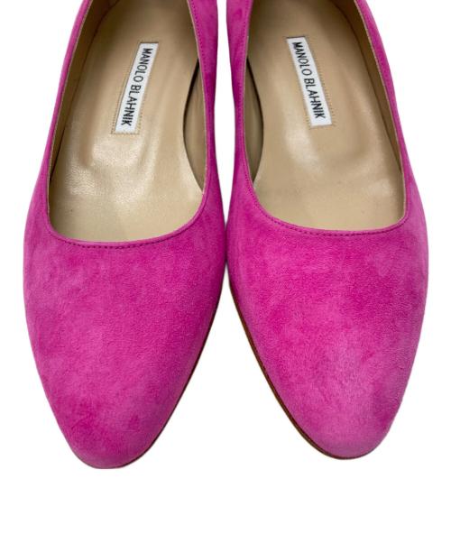 Manolo Blahnik（マノロブラニク）Manolo Blahnik (マノロブラニク) スエードヒールパンプス ピンク サイズ:35 1/2の古着・服飾アイテム
