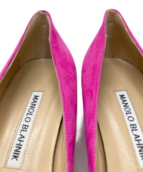 Manolo Blahnik（マノロブラニク）Manolo Blahnik (マノロブラニク) スエードヒールパンプス ピンク サイズ:35 1/2の古着・服飾アイテム