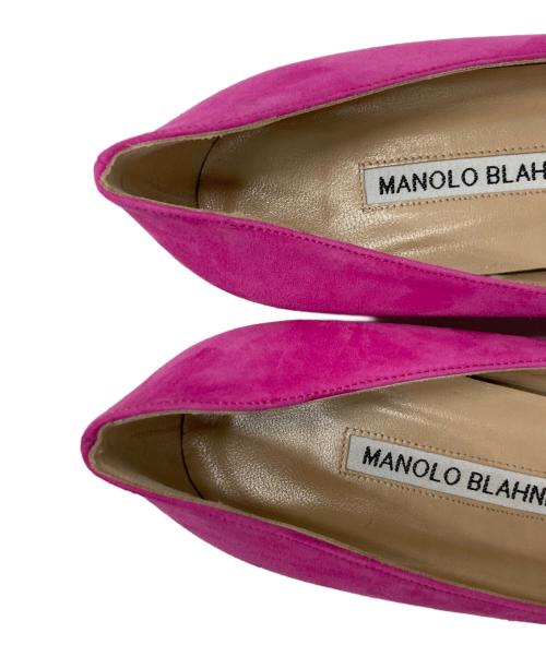 Manolo Blahnik（マノロブラニク）Manolo Blahnik (マノロブラニク) スエードヒールパンプス ピンク サイズ:35 1/2の古着・服飾アイテム