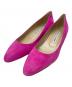 Manolo Blahnik（マノロブラニク）の古着「スエードヒールパンプス」｜ピンク