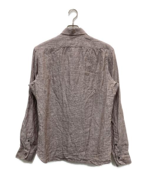 MARIA SANTANGELO（マリア サンタンジェロ）MARIA SANTANGELO (マリア サンタンジェロ) リネンシャツ ブラウン サイズ:42の古着・服飾アイテム
