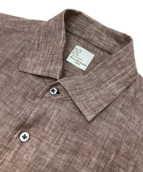 MARIA SANTANGELO（マリア サンタンジェロ）MARIA SANTANGELO (マリア サンタンジェロ) リネンシャツ ブラウン サイズ:42の古着・服飾アイテム