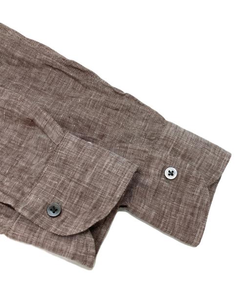 MARIA SANTANGELO（マリア サンタンジェロ）MARIA SANTANGELO (マリア サンタンジェロ) リネンシャツ ブラウン サイズ:42の古着・服飾アイテム