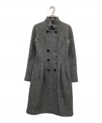 EMPORIO ARMANIエンポリオアルマーニ）の古着「スタンドカラーウールロングコート」｜グレー