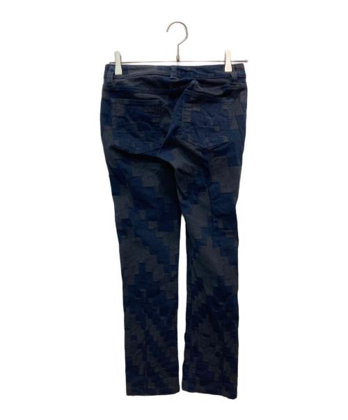 ISSEY MIYAKE（イッセイミヤケ）ISSEY MIYAKE (イッセイミヤケ) パッチワークデザインストレートデニムパンツ ネイビー サイズ:1の古着・服飾アイテム
