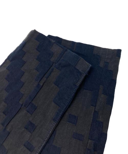 ISSEY MIYAKE（イッセイミヤケ）ISSEY MIYAKE (イッセイミヤケ) パッチワークデザインストレートデニムパンツ ネイビー サイズ:1の古着・服飾アイテム