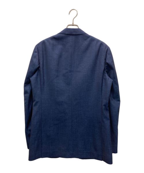 BEAMS F（ビームスエフ）BEAMS F (ビームスエフ) WOOL-SILK SOLID JACKET ネイビー サイズ:50 未使用品の古着・服飾アイテム