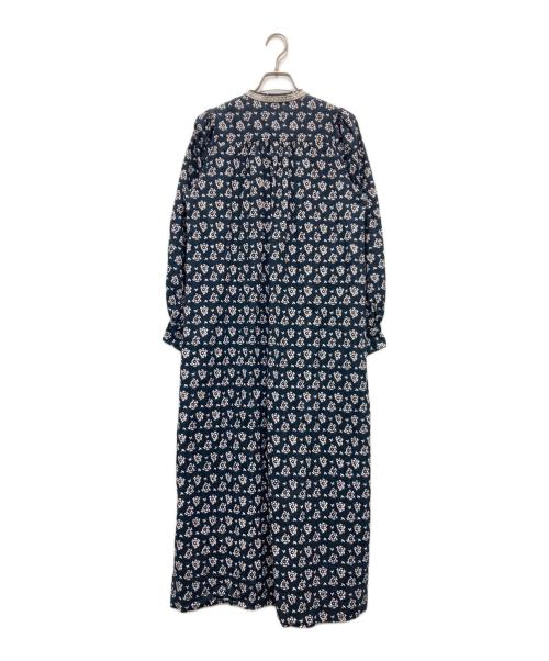ne quittez pas（ヌキテパ）ne quittez pas (ヌキテパ) 総柄ワンピース ネイビー サイズ:Sの古着・服飾アイテム