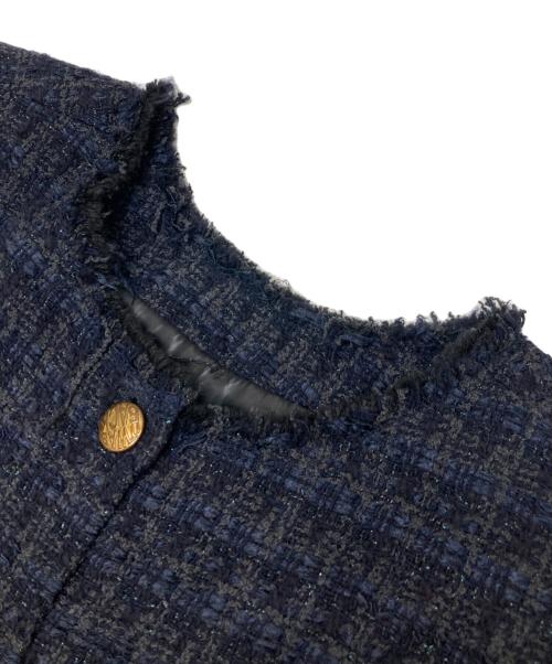 Stand Alone（スタンドアローン）Stand Alone (スタンドアローン) ツイードサマージャケット ネイビー サイズ:Sの古着・服飾アイテム
