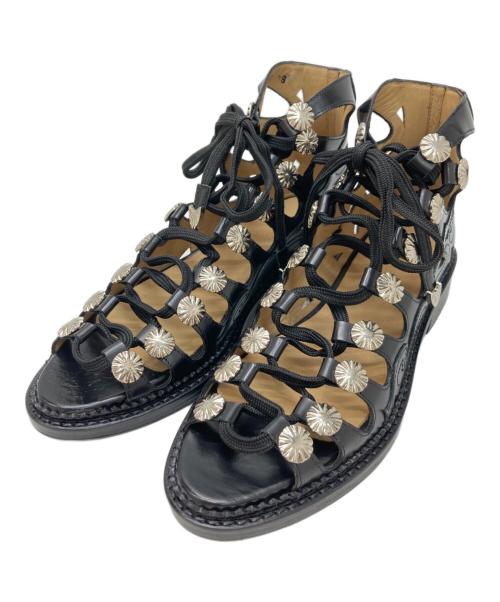 TOGA PULLA（トーガ プルラ）TOGA PULLA (トーガ プルラ) カットアウトギリーシューズ ブラック サイズ:38の古着・服飾アイテム