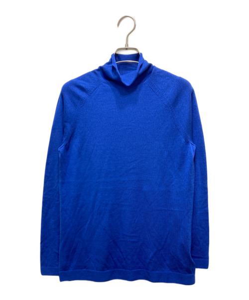 GALERIE VIE（ギャルリーヴィー）GALERIE VIE (ギャルリーヴィー) ウォッシャブルシルク ハイネックプルオーバー ブルー サイズ:FREE 未使用品の古着・服飾アイテム