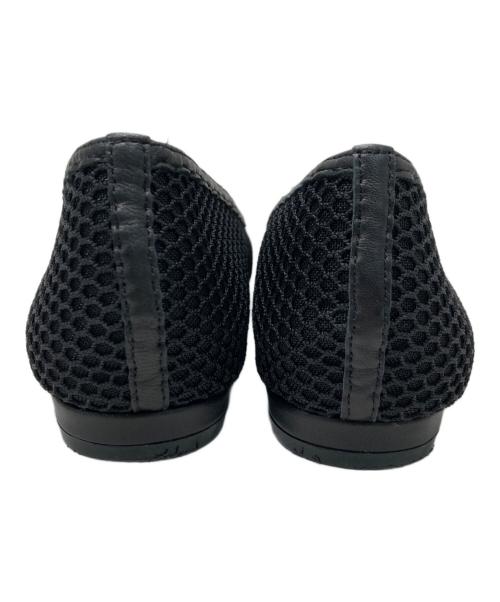 Daniella & GEMMA（ダニエラ＆ジェマ）Daniella & GEMMA (ダニエラ＆ジェマ) 甲浅メッシュラウンドバレエシューズ ブラック サイズ:38の古着・服飾アイテム