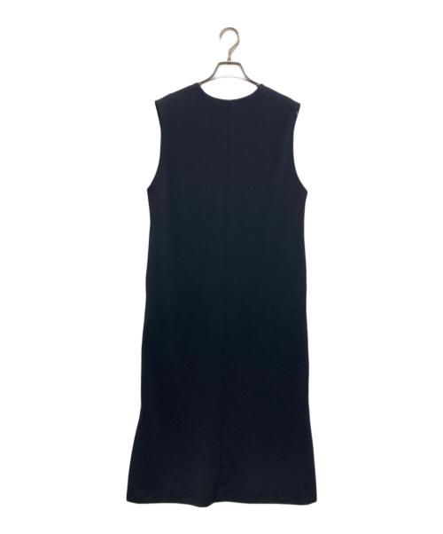 UNFILO（アンフィーロ）UNFILO (アンフィーロ) ジョーゼットジャージー キーネックジャンスカ ネイビー サイズ:XSの古着・服飾アイテム