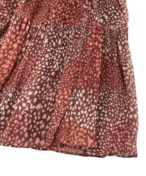 BURBERRY BRIT（バーバリーブリット）BURBERRY BRIT (バーバリーブリット) レオパードノースリーブワンピース レッド サイズ:USA10の古着・服飾アイテム