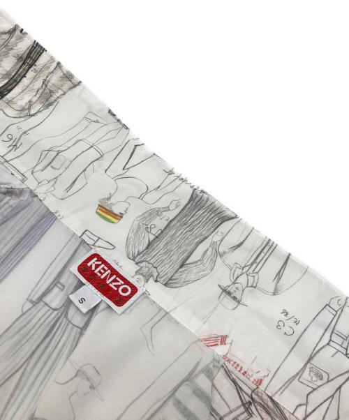 KENZO（ケンゾー）KENZO (ケンゾー) ボクシーロゴポプリンシャツ ホワイト サイズ:Sの古着・服飾アイテム