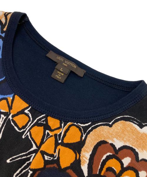 LOUIS VUITTON（ルイ ヴィトン）LOUIS VUITTON (ルイ ヴィトン) 総柄ワンピース ネイビー サイズ:Lの古着・服飾アイテム