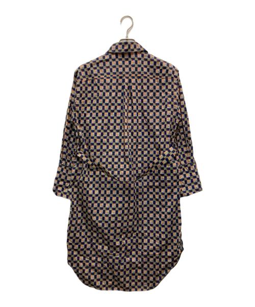 BURBERRY（バーバリー）BURBERRY (バーバリー) ノヴァチェックシャツワンピース ネイビー×ブラウン サイズ:UK8の古着・服飾アイテム