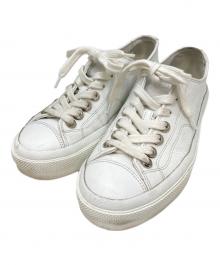 GIVENCHY（ジバンシィ）の古着「グレインレザーシティースニーカー」｜ホワイト