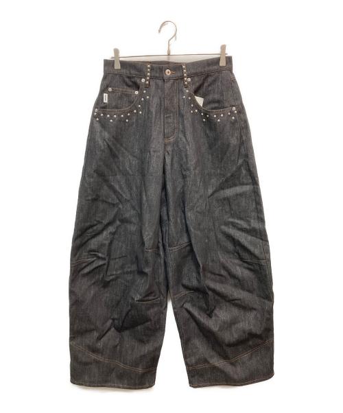 PERUSHU（ペルーシュ）PERUSHU (ペルーシュ) ワイドデニムパンツ ブラック サイズ:M 未使用品の古着・服飾アイテム