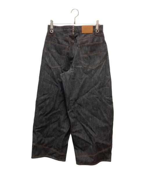 PERUSHU（ペルーシュ）PERUSHU (ペルーシュ) ワイドデニムパンツ ブラック サイズ:M 未使用品の古着・服飾アイテム