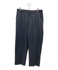STEVEN ALAN（スティーブンアラン）の古着「RENULNN Out One Pleat Slacks」｜グレー