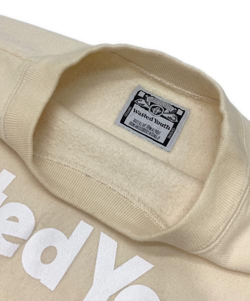 WASTED YOUTH（ウェイステッドユース）WASTED YOUTH (ウエステッド ユース) ロゴスウェット アイボリー サイズ:Lの古着・服飾アイテム