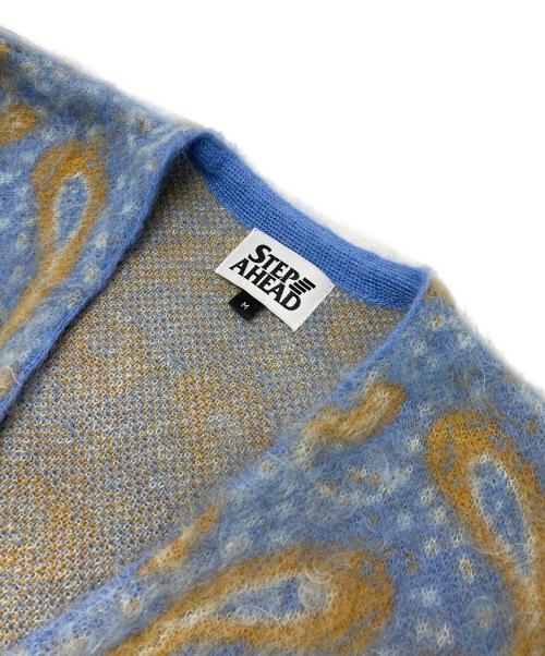 STEP AHEAD（ステップアヘッド）STEP AHEAD (ステップアヘッド) モヘアカーディガン ブルー サイズ:Mの古着・服飾アイテム