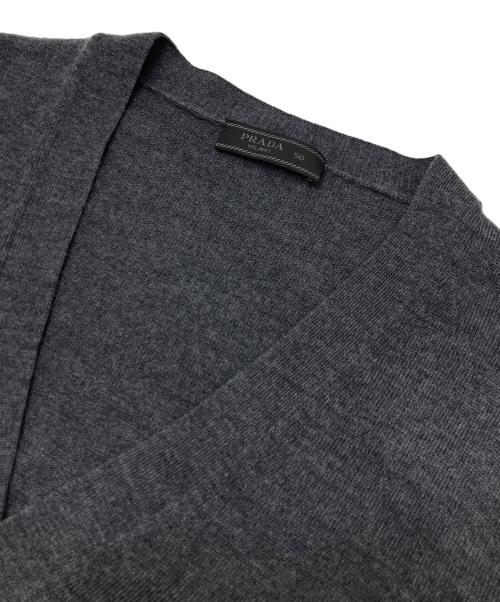 PRADA（プラダ）PRADA (プラダ) ウールニットカーディガン グレー サイズ:50の古着・服飾アイテム