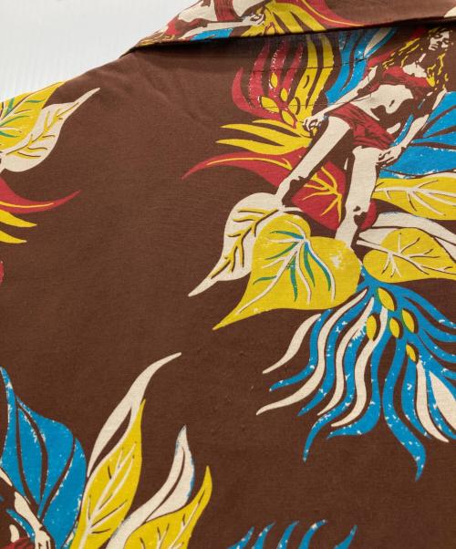 Hysteric Glamour（ヒステリックグラマー）Hysteric Glamour (ヒステリックグラマー) TROPIC LADYLAND柄アロハシャツ ブラウン サイズ:Mの古着・服飾アイテム