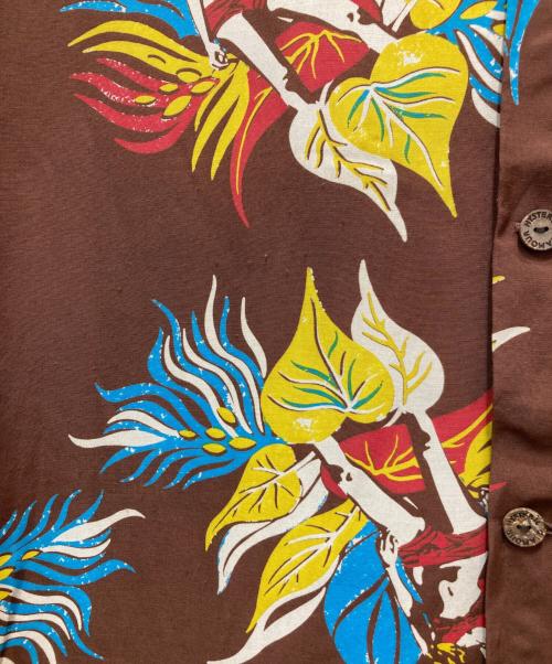 Hysteric Glamour（ヒステリックグラマー）Hysteric Glamour (ヒステリックグラマー) TROPIC LADYLAND柄アロハシャツ ブラウン サイズ:Mの古着・服飾アイテム