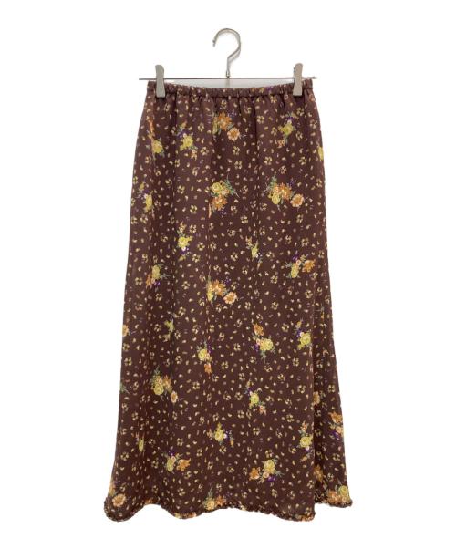KANEKO ISAO（カネコ イサオ）KANEKO ISAO (カネコ イサオ) フラワーロングスカート ブラウン サイズ:不明（実寸参照）の古着・服飾アイテム