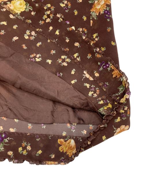 KANEKO ISAO（カネコ イサオ）KANEKO ISAO (カネコ イサオ) フラワーロングスカート ブラウン サイズ:不明（実寸参照）の古着・服飾アイテム