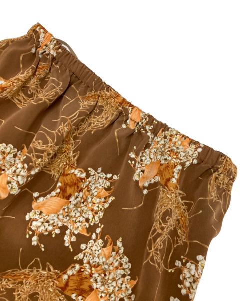 KANEKO ISAO（カネコ イサオ）KANEKO ISAO (カネコ イサオ) フリルフラワースカート ブラウン サイズ:不明（実寸参照）の古着・服飾アイテム