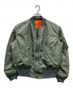 ALPHAアルファ）の古着「MA-1ジャケット」｜オリーブ