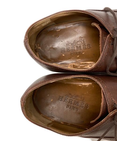 HERMES（エルメス）HERMES (エルメス) レザーシューズ ブラウン サイズ:260Eの古着・服飾アイテム