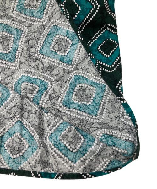 Spick and Span（スピック＆スパン）Spick and Span (スピックアンドスパン) アフリカンバティックサイドギャザードレス グリーン サイズ:36の古着・服飾アイテム