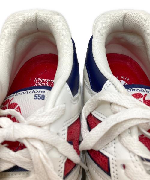NEW BALANCE（ニューバランス）NEW BALANCE (ニューバランス) Aime Leon Dore (エメ レオン ドレ) ローカットスニーカー ホワイト×レッド サイズ:28.5の古着・服飾アイテム