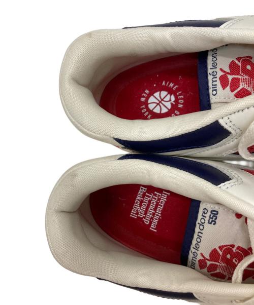 NEW BALANCE（ニューバランス）NEW BALANCE (ニューバランス) Aime Leon Dore (エメ レオン ドレ) ローカットスニーカー ホワイト×レッド サイズ:28.5の古着・服飾アイテム