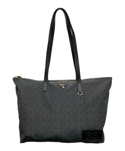 BALLY（バリー）BALLY (バリー) 総柄ポーチ付トートバッグ グレーの古着・服飾アイテム