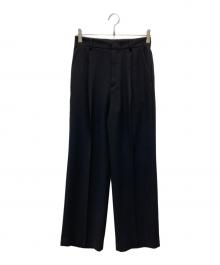 Spick and Span（スピック＆スパン）の古着「PEカルゼベルテッドパンツ」｜ブラック