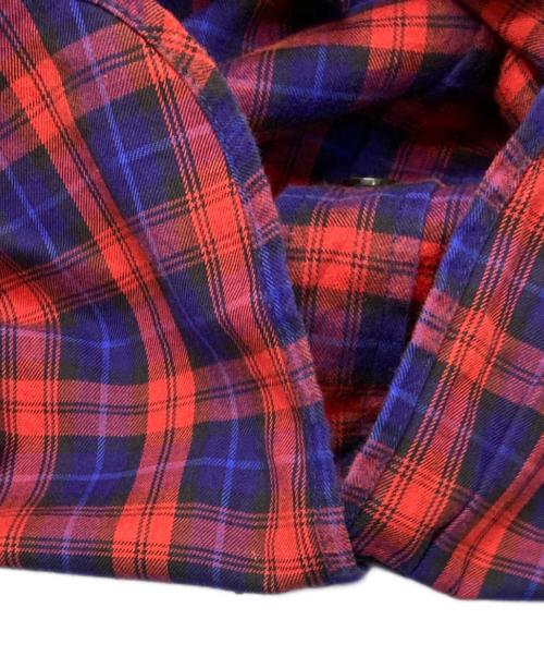COMME des GARCONS JUNYA WATANABE MAN（コム デ ギャルソン ジュンヤ ワタナベ マン）COMME des GARCONS JUNYA WATANABE MAN (コム デ ギャルソン ジュンヤ ワタナベ マン) 切替チェックシャツ レッド サイズ:XSの古着・服飾アイテム