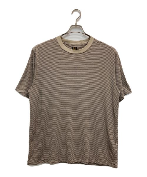 BATONER（バトナ―）BATONER (バトナ―) ボーダークルーネックTシャツ ブラウン サイズ:2の古着・服飾アイテム