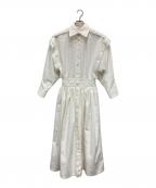 #Newansハッシュニュアンス）の古着「レイヤードデザインシャツワンピ」｜ホワイト