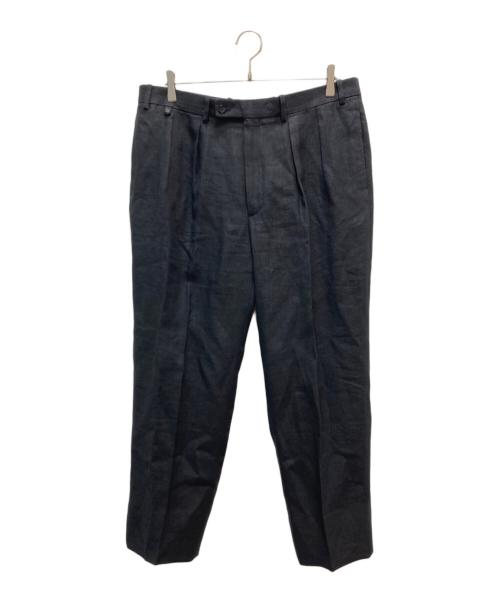 BERNARD ZINS（ベルナール ザンス）BERNARD ZINS (ベルナール ザンス) リネンワイドスラックス ブラック サイズ:46の古着・服飾アイテム