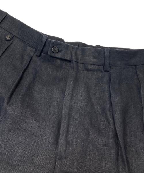 BERNARD ZINS（ベルナール ザンス）BERNARD ZINS (ベルナール ザンス) リネンワイドスラックス ブラック サイズ:46の古着・服飾アイテム