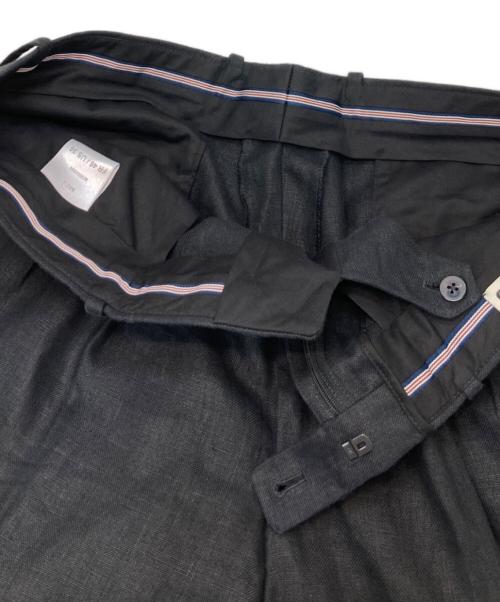BERNARD ZINS（ベルナール ザンス）BERNARD ZINS (ベルナール ザンス) リネンワイドスラックス ブラック サイズ:46の古着・服飾アイテム