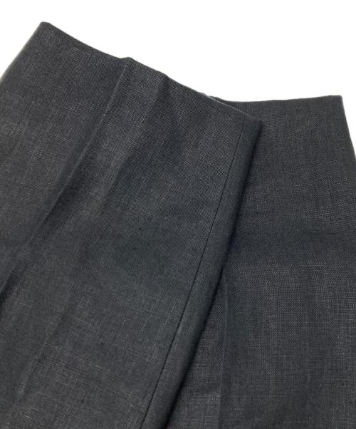 BERNARD ZINS（ベルナール ザンス）BERNARD ZINS (ベルナール ザンス) リネンワイドスラックス ブラック サイズ:46の古着・服飾アイテム