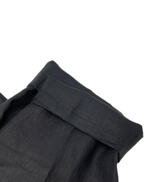 BERNARD ZINS（ベルナール ザンス）BERNARD ZINS (ベルナール ザンス) リネンワイドスラックス ブラック サイズ:46の古着・服飾アイテム