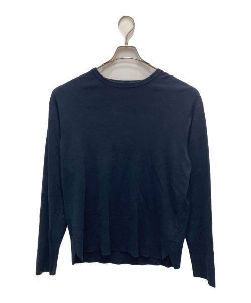 BATONER（バトナ―）BATONER (バトナ―) コットンライトニットカットソー ネイビー サイズ:3の古着・服飾アイテム