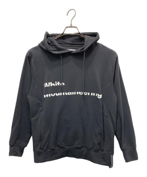 WHITE MOUNTAINEERING（ホワイトマウンテ二アニング）WHITE MOUNTAINEERING (ホワイトマウンテ二アニング) LOGO HALF PRINTED HOODIE チャコールグレーの古着・服飾アイテム